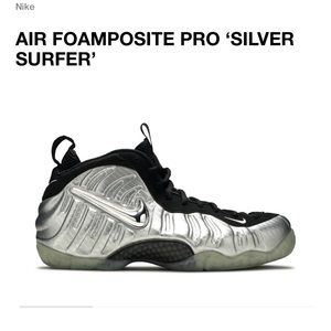 Nike Air Foamposite Pro Silver Surfer Size 6.5